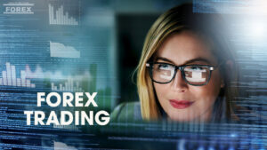 photo of woman at forex trading computer