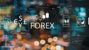 Photo of lights and the words Forex Trading