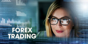 photo of woman at forex trading computer